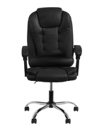 Кресло офисное для руководителя «Клик Мебель», с подлокотниками, на колёсиках, экокожа, цвет чёрный 10900385