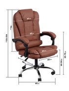 Кресло офисное для руководителя «Клик Мебель», с подлокотниками, на колёсиках, экокожа, цвет коричневый - фото 119643996