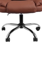 Кресло офисное для руководителя «Клик Мебель», с подлокотниками, на колёсиках, экокожа, цвет коричневый 10900386