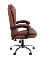 Кресло офисное для руководителя «Клик Мебель», с подлокотниками, на колёсиках, экокожа, цвет коричневый 10900386