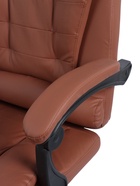 Кресло офисное для руководителя «Клик Мебель», с подлокотниками, на колёсиках, экокожа, цвет коричневый 10900386