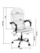 Кресло офисное для руководителя «Клик Мебель», с подлокотниками, на колёсиках, экокожа, цвет белый 10900387