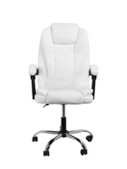 Кресло офисное для руководителя «Клик Мебель», с подлокотниками, на колёсиках, экокожа, цвет белый 10900387