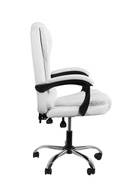 Кресло офисное для руководителя «Клик Мебель», с подлокотниками, на колёсиках, экокожа, цвет белый 10900387