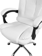 Кресло офисное для руководителя «Клик Мебель», с подлокотниками, на колёсиках, экокожа, цвет белый 10900387