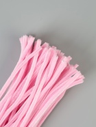 Синельная проволока, набор 100 шт, размер 1 шт 30х0,8 см, цвет розовый - фото 61616423