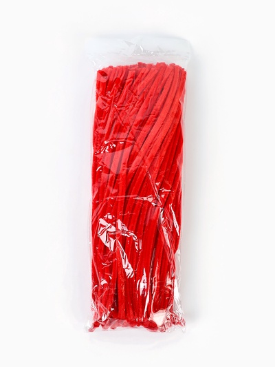 Синельная проволока, набор 100 шт, размер 1 шт 30х0,8 см, цвет красный