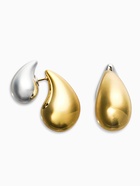 Серьги "Капли Бо" двойные, цвет серебристо-золотой (комплект 2 шт) - фото 61616503