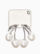 Серьги жемчуг "Вишня", цвет белый в серебре - фото 61616510