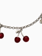 Цепь с подвесками "Вишня", 40+удл, цвет красный в серебре - фото 61616522