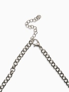 Цепь с подвесками "Вишня", 40+удл, цвет красный в серебре - фото 61616524