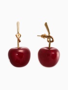 Серьги "Вишня" узел, цвет бордовый в золоте (комплект 2 шт) - фото 61616525