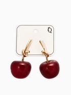 Серьги "Вишня" узел, цвет бордовый в золоте (комплект 2 шт) - фото 61616526