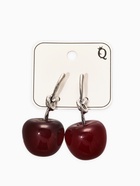 Серьги «Вишня узелком», бордовые в серебре (комплект 2 шт) - фото 61616528