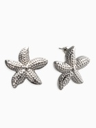 Серьги металл «Морская звезда», цвет серебро - Фото 1