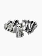 Брошь корейский стиль "Мятая" цвет серебро - фото 61616560