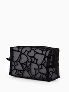 Косметичка квадратная Black beauty, с рисунком, на молнии, чёрная - Фото 8