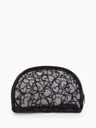 Косметичка полукруглая Black beauty, на молнии, чёрная - Фото 7