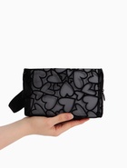 Косметичка Black beauty, с ручкой, на молнии, чёрная - Фото 3