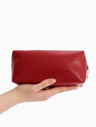 Косметичка женская ONE COLOR, на молнии, экокожа, бордовая - Фото 2