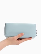 Косметичка женская ONE COLOR, на молнии, экокожа, голубая - Фото 2