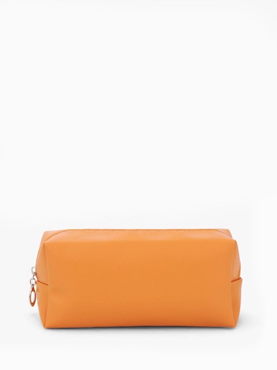 Косметичка женская ONE COLOR, на молнии, экокожа, бежевая