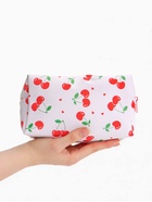 Косметичка женская «Вишенки», на молнии, с рисунком, белая - Фото 2