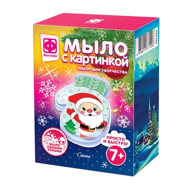 УЦЕНКА Мыло с картинкой Варежка «Санта» 982903