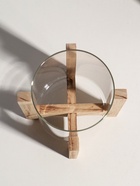 Подсвечник стекло, дерево "Рустик" d=9 см 16х16х21 см - фото 809349075