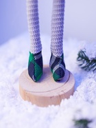 Фигура текстиль «Гном в зелёном» 42 см, 1 LED, от батареек AG13×3, свечение тёплое белое - фото 7628357