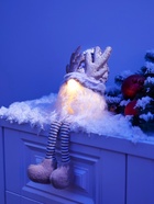 Фигура текстиль «Гном лосяш» 33 см, 1 LED, от батареек AG13×3, свечение тёплое белое - фото 7628366