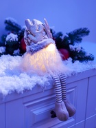 Фигура текстиль «Гном лосяш» 33 см, 1 LED, от батареек AG13×3, свечение тёплое белое - фото 7628368