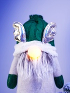 Фигура текстиль «Гном лосяш в зелёном» 33×12×18 см, 1 LED, от батареек AG13×3, свечение тёплое белое - фото 7628380