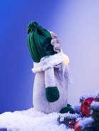 Фигура текстиль «Гном лосяш в зелёном» 33×12×18 см, 1 LED, от батареек AG13×3, свечение тёплое белое - фото 7628382