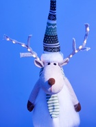 Фигура текстиль «Новогодний лосик» 58 см, 10 LED, от батареек CR2032×1, свечение тёплое белое - Фото 2