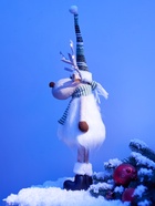 Фигура текстиль «Новогодний лосик» 58 см, 10 LED, от батареек CR2032×1, свечение тёплое белое - Фото 3