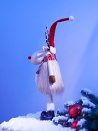 Светодиодная фигура «Новогодний лосик» 58 см, текстиль, 10 LED, от батареек CR2032×1, свечение тёплое белое - Фото 3