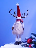 Фигура текстиль «Новогодний лосик» 58 см, 10 LED, от батареек CR2032×1, свечение тёплое белое - фото 7628413