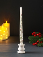 Свеча античная новогодняя, 255×22 мм, с декором, зимняя - Фото 2