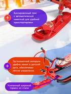 УЦЕНКА Снегокат «Ника-джамп» с граффити, красный, СНД1/GR Nika Kids - Фото 2