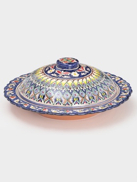 {{photo.Alt || photo.Description || 'УЦЕНКА Блинница Риштанская Керамика «Цветы», 32 см, синий'}}