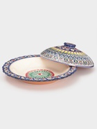 УЦЕНКА Блинница Риштанская Керамика «Цветы», 32 см, синий - Фото 2