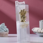 УЦЕНКА Свеча в торт «Мне четыре», золотая, 5 см - Фото 3