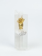 УЦЕНКА Свеча в торт "Мне четыре", золотая, 5 см - фото 14997436