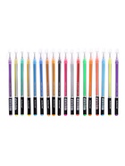 УЦЕНКА Набор гелевых ручек 18 цветов корпус серебро в полоску в цвет стержня, в блистере на кнопке 10962561