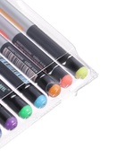 УЦЕНКА Набор гелевых ручек 18 цветов корпус серебро в полоску в цвет стержня, в блистере на кнопке 10962561