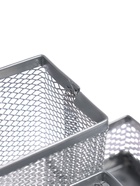 УЦЕНКА Подставка для канцелярских мелочей 4 отделения сетка металл серая 10962623