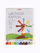 УЦЕНКА Картон цветной А4, 20л, 10цв, глянцевый в папке ErichKrause, набор для детского творчества 10 - Фото 11
