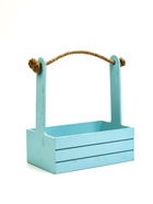 УЦЕНКА Набор кашпо деревянных 3 в 1 (29×18×33.5; 25.5×15×30; 20×12×23) «Аром», серо-голубой 1096263 10962635