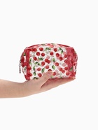 Косметичка женская Cherry, для бассейна, на молнии, прозрачная, красная - Фото 2